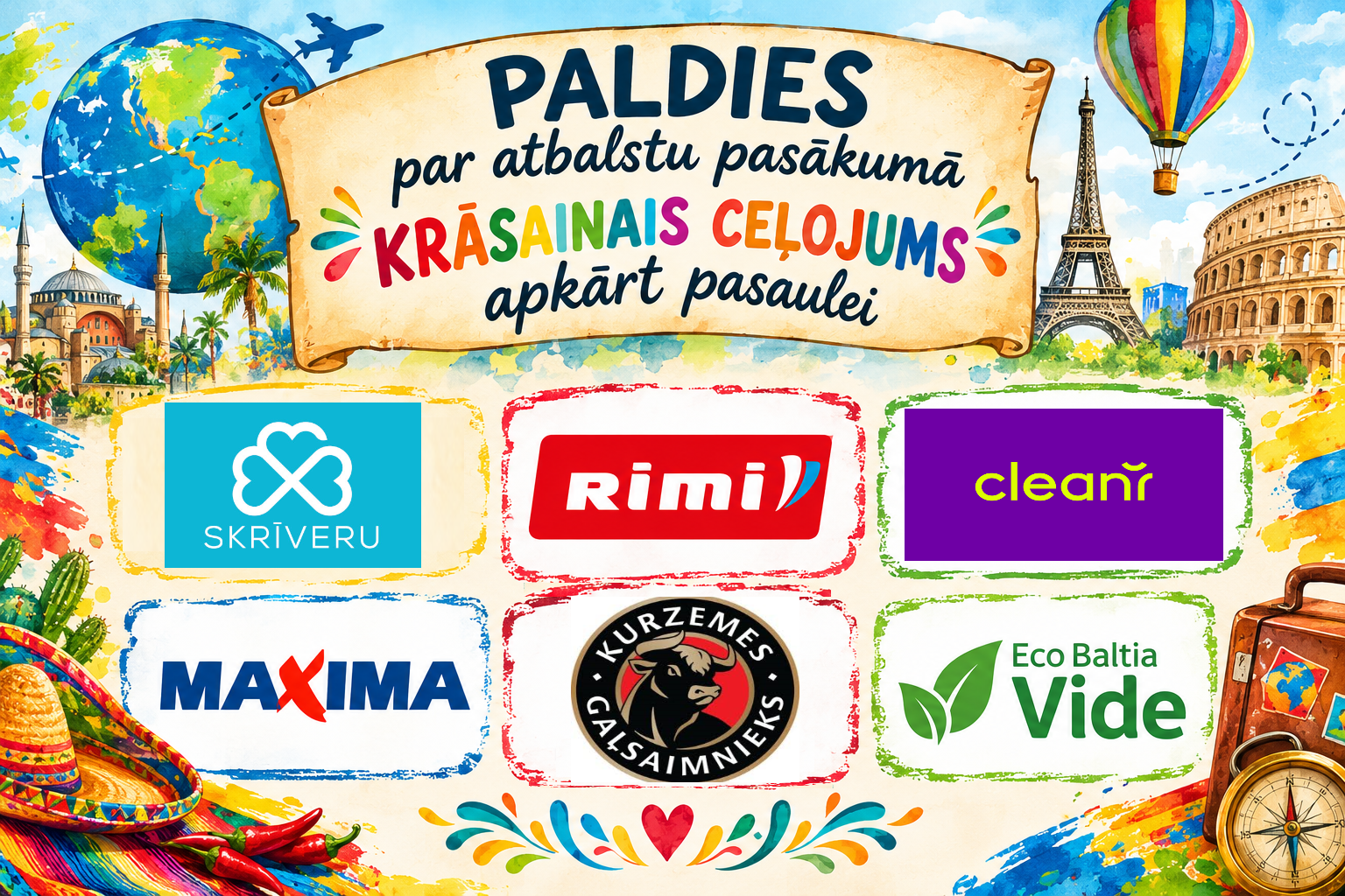 “Krāsainais ceļojums apkārt pasaulei” – kopā būšanas prieks, krāsas un aizraujoši piedzīvojumi filiālē “Liepāja”