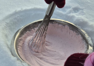 Ziema aiz loga, saldējums uz goda