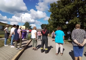 Praktiskās mācības ar evakuāciju ugunsgrēka gadījumā