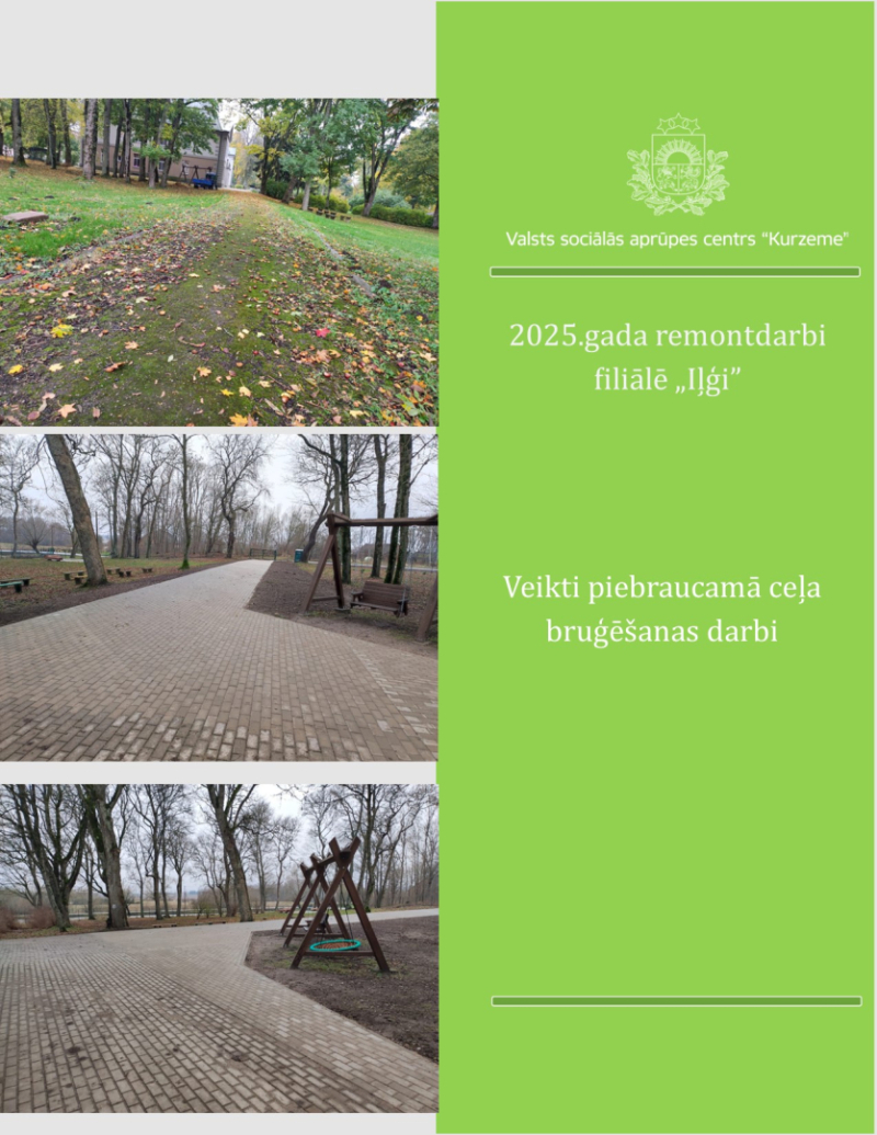 Valsts sociālā aprūpes centrā “Kurzeme” veiktie remontdarbi 2025.gadā