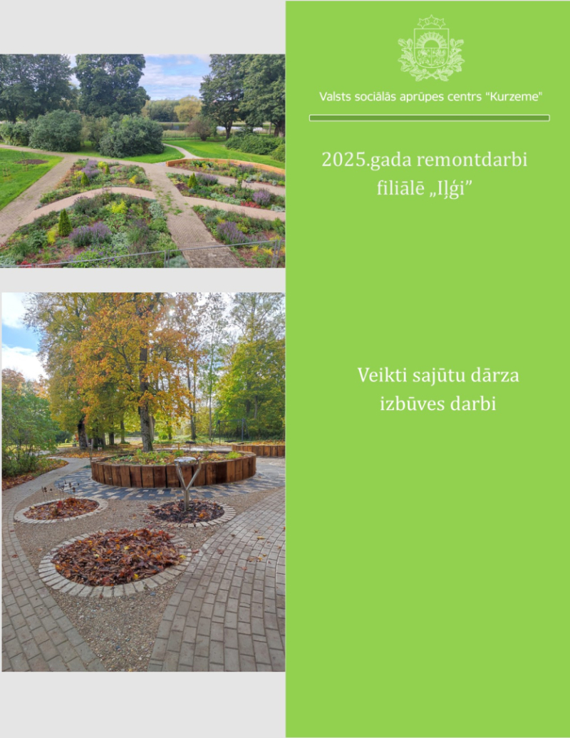 Valsts sociālā aprūpes centrā “Kurzeme” veiktie remontdarbi 2025.gadā