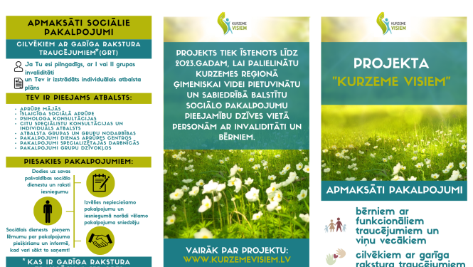 Projekta “Kurzeme visiem” ietvaros pieaug pieejamais atbalsts 