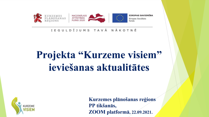 Projekta “Kurzeme visiem” partneri tiešsaistē pārrunā aktualitātes