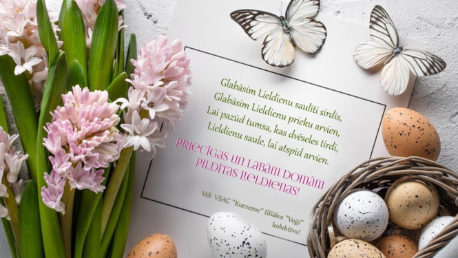 Priecīgas un labām domām pildītas Lieldienas vēl filiāles "Veģi" kolektīvs!