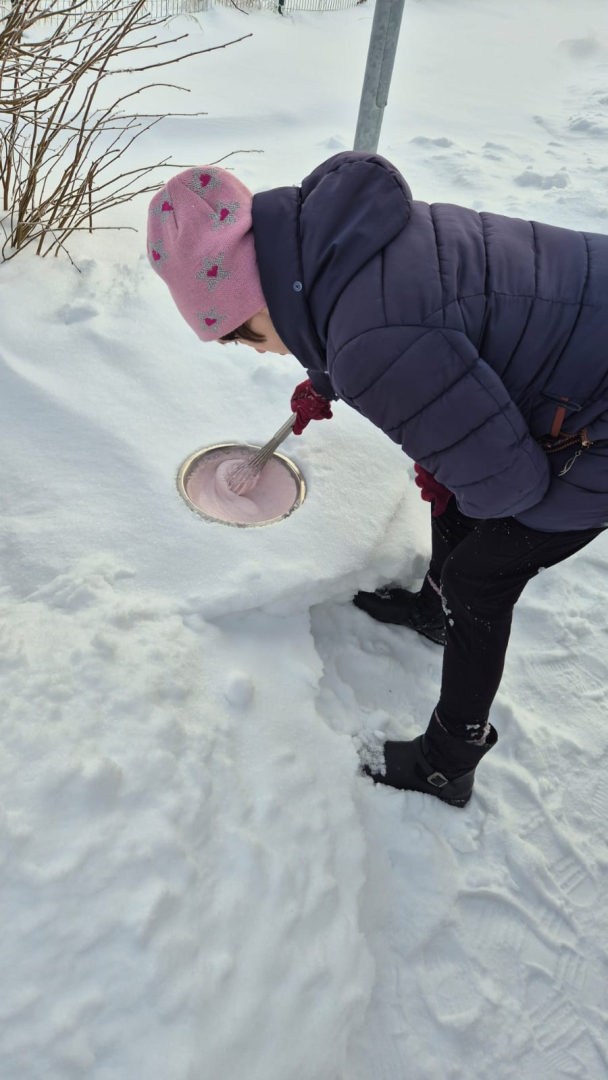 Ziema aiz loga, saldējums uz goda