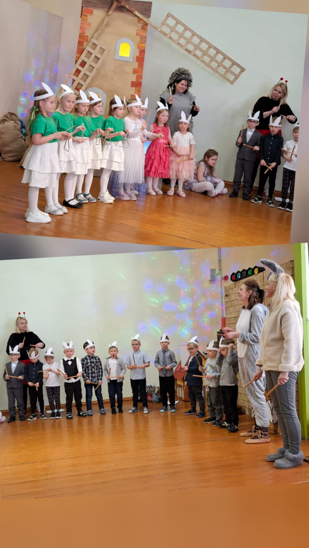 Filiālē “Iļģi” 8. aprīļa rītā, ar krāšņu koncertu viesojās  Durbes PII “Ābolītis” bērni