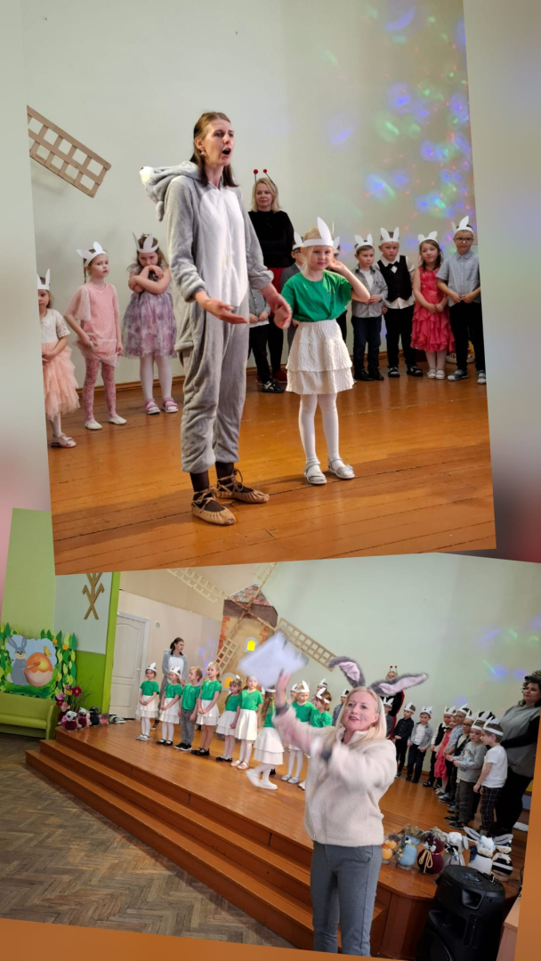 Filiālē “Iļģi” 8. aprīļa rītā, ar krāšņu koncertu viesojās  Durbes PII “Ābolītis” bērni