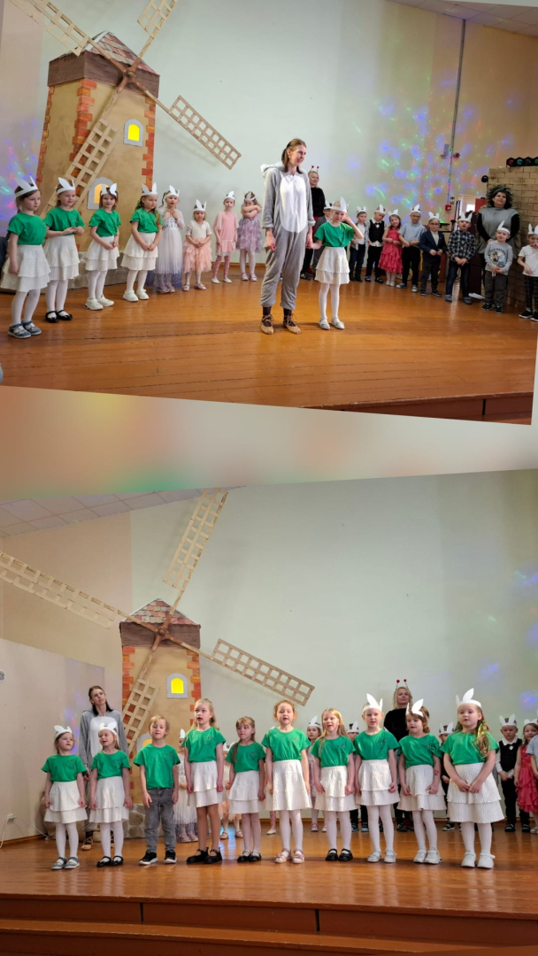 Filiālē “Iļģi” 8. aprīļa rītā, ar krāšņu koncertu viesojās  Durbes PII “Ābolītis” bērni